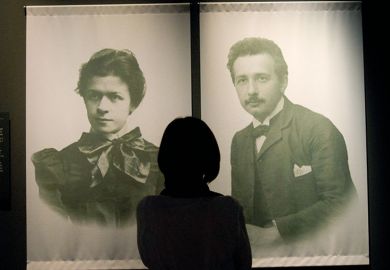 Einstein and his wife