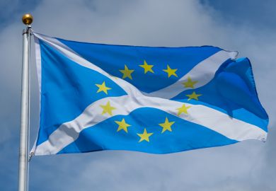 A Scottish saltire with the European stars on it