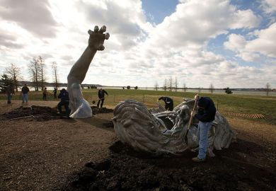 Head and arm sculpture