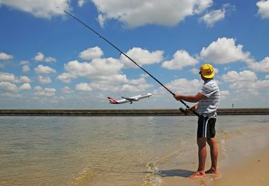 A man fishing A man fishing