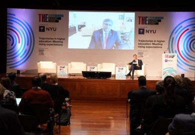 Sethuraman Panchanathan speaks at the World Academic Summit