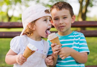 Sharing ice cream