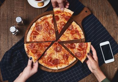 Sharing pizza