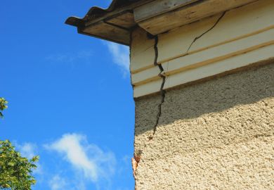 A cracked building, illustrating low standards A cracked building, illustrating low standards