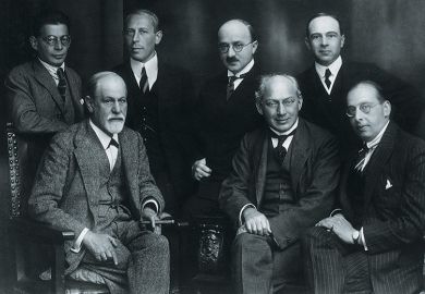 Sigmund Freud sitting among some of his pupils, Vienna, 1922