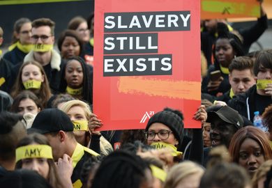 Modern slavery protest