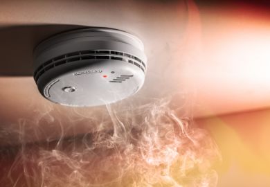 A smoke detector, symbolising the detection of cheating