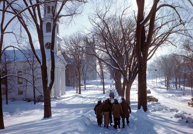 Snow on campus