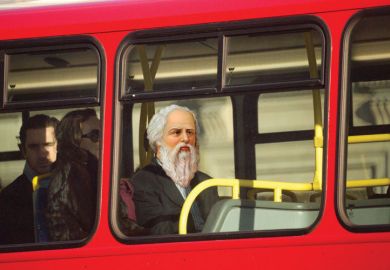 Socrates sitting on top deck of London bus Socrates sitting on top deck of London bus