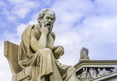 A statue of Socrates