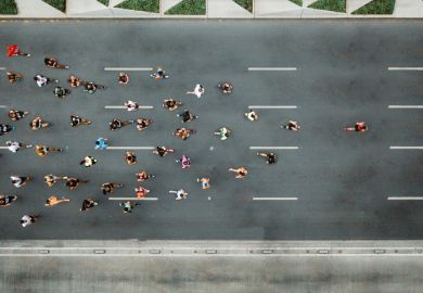 Someone taking lead in race