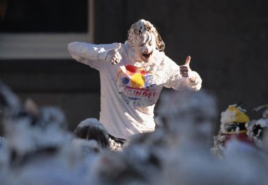 St Andrews University student taking part in Raisin Weekend St Andrews University student taking part in Raisin Weekend