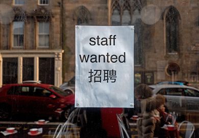 Staff Wanted, notice in English and Chinese in the window of a restaurant in Edinburgh, Scotland, UK. To illustrate that regional data is needed to help align foreign student flows with local needs. Staff Wanted, notice in English and Chinese in the window of a restaurant in Edinburgh, Scotland, UK. To illustrate that regional data is needed to help align foreign student flows with local needs.