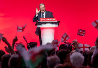 Delegates wave flags as Sir Keir Starmer, the British Prime Minister and leader of the Labour Party delivers his speech to several standing ovations at the 2025 Labour Party Conference on the 30 September 2025 in Liverpool, United Kingdom. Delegates wave flags as Sir Keir Starmer, the British Prime Minister and leader of the Labour Party delivers his speech to several standing ovations at the 2025 Labour Party Conference on the 30 September 2025 in Liverpool, United Kingdom.