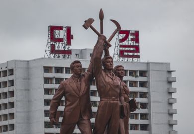 A statue in Pyongyang, North Korea's capital