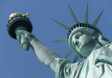 Close-up of the Statue of Liberty
