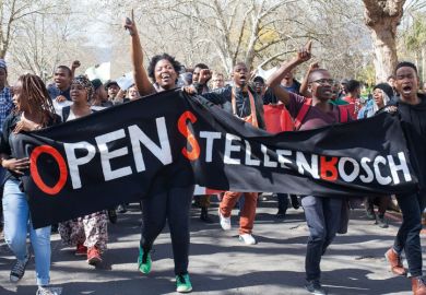 Stellenbosch University anti-xenophobia demonstration, Cape Town, South Africa, 2015