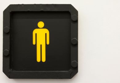 A stickman in yellow against a black background
