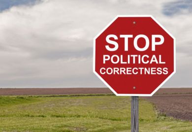 'Stop political correctness' sign
