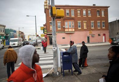 A street scene in the United States A street scene in the United States