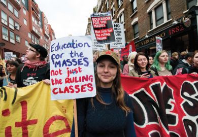 Student demonstrators during march, London, 2011 Student demonstrators during march, London, 2011