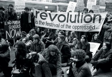 Student protestors taking part in demonstration Student protestors taking part in demonstration