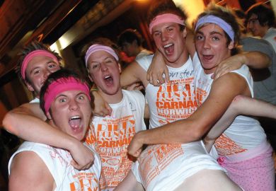 Students drinking on a night out Students drinking on a night out