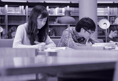 Students in library
