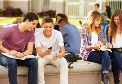 Students on campus Students on campus