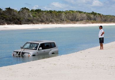 Sunk jeep
