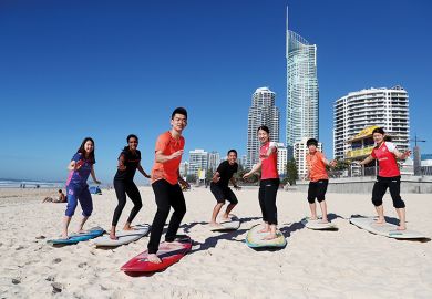 Surfing lesson