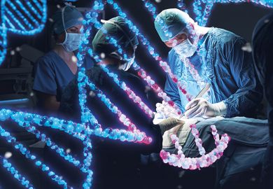 surgeon and DNA model