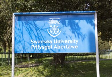 Swansea University sign