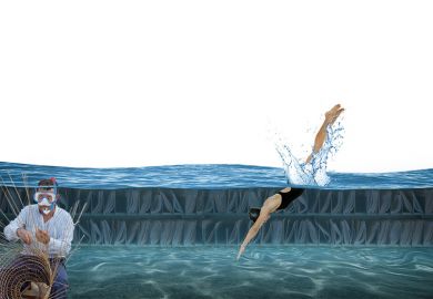 Swimmer and underwater weaver