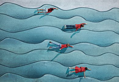 Group of children photographed from above on various painted tarmac surface at sunset Group of children photographed from above on various painted tarmac surface at sunset