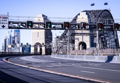 Sydney Harbour Bridge during lockdown