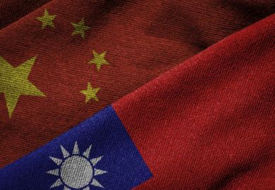 Taiwan and Chinese flag Taiwan and Chinese flag