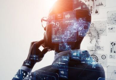A man thinks about technology A man thinks about technology