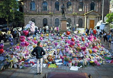 Sea of flowers after Manchester arena bombing