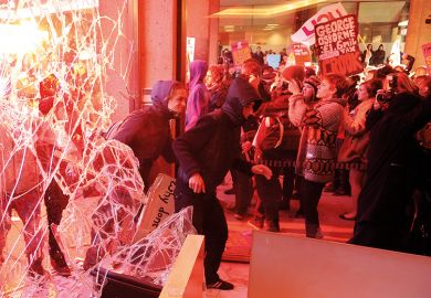 Protesters at Millbank in 2010