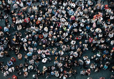 High angle view of a crowded square High angle view of a crowded square