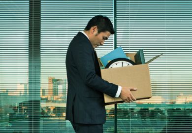 Fired man carrying box Fired man carrying box