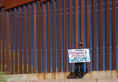 Pro-migrant protester