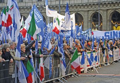 A historic Alleanza Nazionale election campaign event in Rome