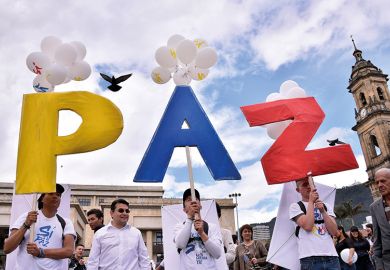 Colombia paz protesters