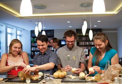 Virginia Tech students make onion soup