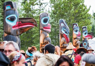People at the Tlingit Celebration in Teslin, Yukon, Canada