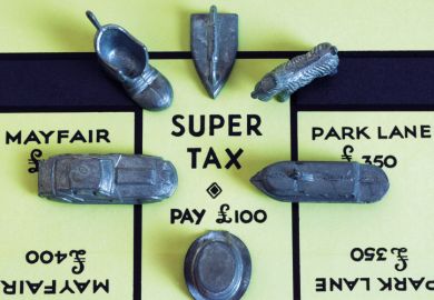 Super Tax on a Monopoly board Super Tax on a Monopoly board