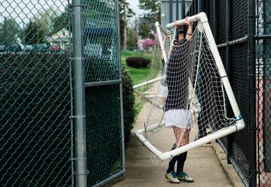 Person moving goalposts Person moving goalposts