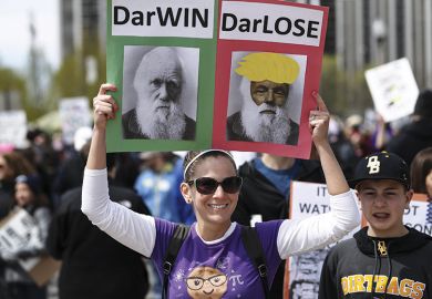 Tens of thousands participate in the March for Science in Chicago, United States